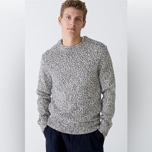 Marled cotton crewneck sweater